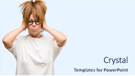  Presentation with protected hearing ear plugs - Theme enhanced with avoid hearing sound noisy music background and a sky blue colored foreground