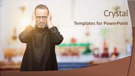 Presentation with religion - Audience pleasing slide set consisting of avoid hearing sound noisy music backdrop and a  colored foreground