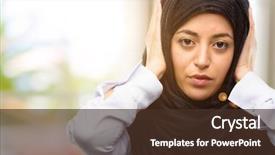  Presentation with arab music - Audience pleasing presentation theme consisting of avoid hearing sound noisy music backdrop and a tawny brown colored foreground