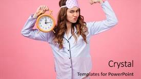  Presentation with funny - Colorful presentation design enhanced with awake - portrait of a funny young backdrop and a coral colored foreground