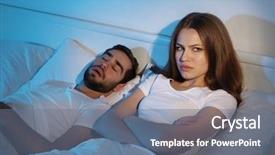  Presentation with snoring - Amazing slide deck having awake - young girl can't sleep because backdrop and a ocean colored foreground