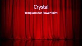  Presentation with red curtain - Beautiful slide set featuring award - curtain or drapes red background backdrop and a crimson colored foreground