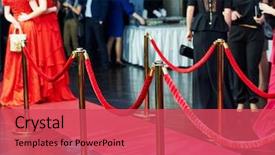  Presentation with red carpet - Slide set with award - event party red carpet entrance background and a red colored foreground