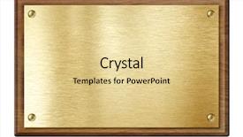  Presentation with award - Beautiful slide set featuring award - golden plate or nameboard backdrop and a blonde colored foreground