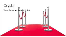 Presentation with red carpet - Beautiful theme featuring award - red carpet and rope barriers backdrop and a white colored foreground