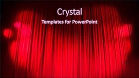  Presentation with theater award - PPT theme consisting of award - red closed curtain with light background and a wine colored foreground