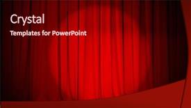  Presentation with theater award - Audience pleasing presentation consisting of award - red curtain with spot light backdrop and a wine colored foreground