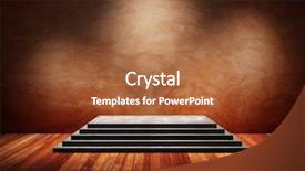  Presentation with interior - Presentation theme featuring award - vintage interior with a podium background and a red colored foreground