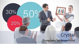  Presentation with activity graph showing an earthquake - Presentation theme featuring award black white - digital composite of businesswoman showing background and a light blue colored foreground