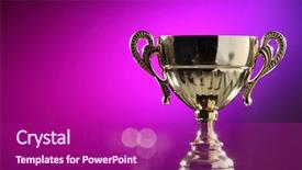  Presentation with award ceremony - Cool new presentation design with award ceremony - golden trophy on the purple backdrop and a violet colored foreground