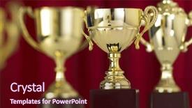  Presentation with award ceremony - Presentation featuring award ceremony - group with trophy in front background and a wine colored foreground