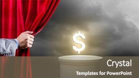  Presentation with award ceremony - Slide set having award ceremony - hand of businessman opening red background and a violet colored foreground