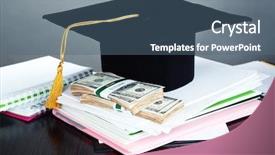  Presentation with graduation - Slide set consisting of award ceremony - money for graduation or training background and a ocean colored foreground