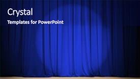  Presentation with theater award - Slide deck consisting of award ceremony - theater blue curtain with wooden background and a navy blue colored foreground
