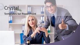  Presentation with lawyer client - Presentation design consisting of award clients - lawyer discussing legal case background and a light gray colored foreground