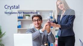  Presentation with lawyer client - Colorful presentation theme enhanced with award clients - lawyer discussing legal case backdrop and a  colored foreground