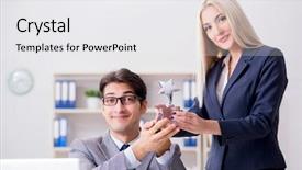  Presentation with lawyer client - Amazing presentation theme having award clients - lawyer discussing legal case backdrop and a  colored foreground