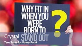  Presentation with talent - Slide set featuring talent identification - why fit in when you background and a ocean colored foreground