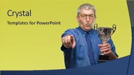  Presentation with trophy - Slides consisting of  background and a  colored foreground