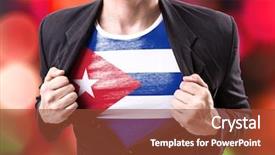  Presentation with cuba us - Presentation design enhanced with free award - businessman stretching suit with cuba background and a  colored foreground