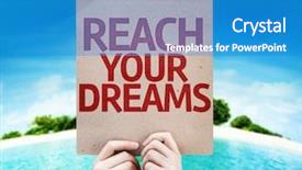  Presentation with dreams - Amazing PPT layouts having free award - reach your dreams card backdrop and a coral colored foreground