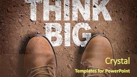  Presentation with trail - Slides having the text think big background and a tawny brown colored foreground