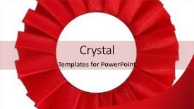  Presentation with prize - Amazing slide set having award rosette prize blank backdrop and a crimson colored foreground