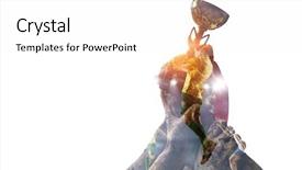  Presentation with victory - Slides enhanced with award soccer - celebrating great victory mixed media background and a white colored foreground