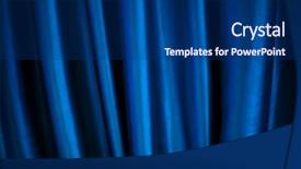  Presentation with blue award - PPT theme having award stage light - blue curtain background and a navy blue colored foreground