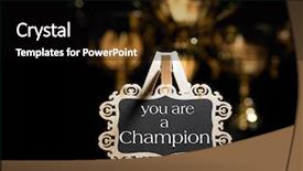  Presentation with trophy award - Theme having award templates - blackboard with the golden trophy background and a black colored foreground