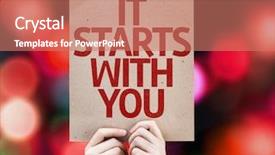  Presentation with award - Amazing PPT theme having award templates - it starts with you card backdrop and a coral colored foreground