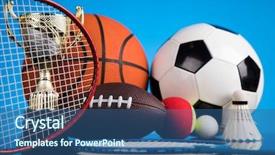  Presentation with award winning - Cool new PPT layouts with award winning and championship concept backdrop and a ocean colored foreground