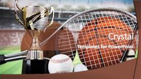  Presentation with award winning - Amazing slide set having award winning and championship concept backdrop and a red colored foreground