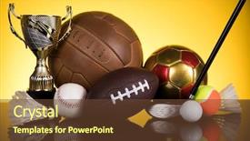  Presentation with award winning - Slide deck having award winning and championship concept background and a tawny brown colored foreground