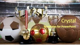  Presentation with award winning - Beautiful slides featuring award winning and championship concept backdrop and a tawny brown colored foreground