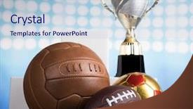  Presentation with award winning - Colorful slides enhanced with award winning and championship concept backdrop and a lemonade colored foreground