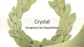  Presentation with white - Audience pleasing presentation theme consisting of award winning health - laurel wreath isolated on white backdrop and a soft green colored foreground