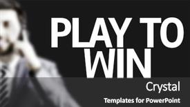  Presentation with win win - Colorful slide deck enhanced with award winning marketing - business man with the text backdrop and a dark gray colored foreground