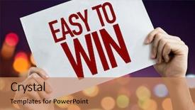  Presentation with award winning - PPT theme consisting of award winning marketing - easy to win placard background and a coral colored foreground