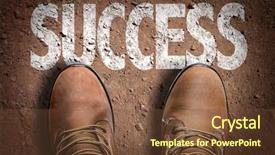  Presentation with top view of candles - Presentation design with award winning travel - top view of boot background and a  colored foreground