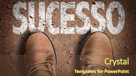  Presentation with top view of candles - Presentation theme with award winning travel - top view of boot background and a  colored foreground