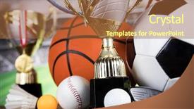  Presentation with sport award - Audience pleasing slide set consisting of awards ceremony tennis - winning trophy championship award sport backdrop and a  colored foreground