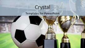  Presentation with sport award - Beautiful slide set featuring awards ceremony tennis - winning trophy championship award sport backdrop and a  colored foreground