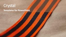  Presentation with emerald green ribbon - Amazing presentation theme having bravery award - st george ribbon backdrop and a coral colored foreground