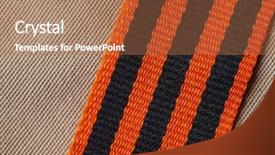  Presentation with emerald green ribbon - Amazing PPT theme having bravery award - st george ribbon backdrop and a coral colored foreground