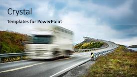  Presentation with highway construction - Presentation theme having atlanterhavsveien been awarded the title background and a light blue colored foreground