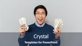  Presentation with awards show - Amazing slides having awards show - asian student with money looking backdrop and a ocean colored foreground