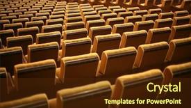  Presentation with awards show - Amazing presentation theme having awards show - empty chairs at cinema backdrop and a tawny brown colored foreground
