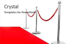  Presentation with awards show - Audience pleasing PPT layouts consisting of awards show - red carpet and rope barrier backdrop and a white colored foreground