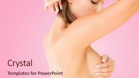  Presentation with breast cancer - PPT theme having self awareness - health medicine beauty concept background and a lemonade colored foreground